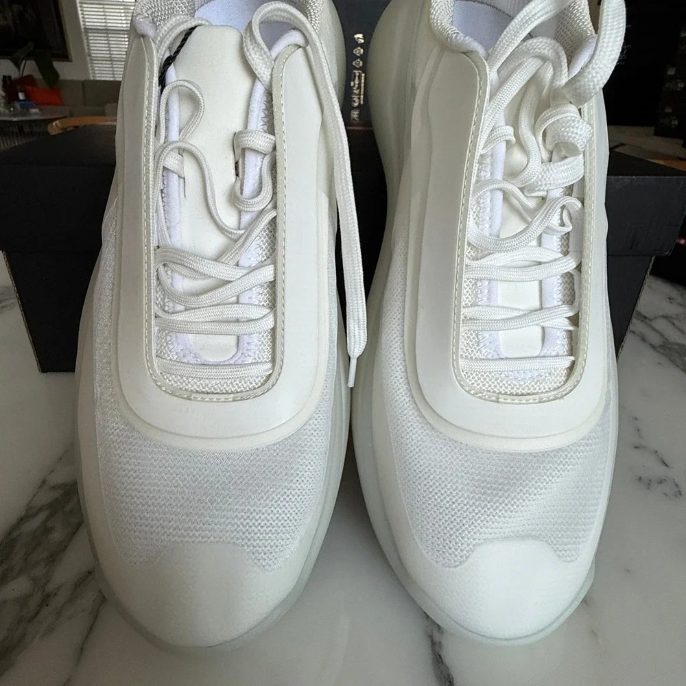 Prada America's Cup White Technical Nylon 1 Sneakers 4E3608‎ Mens UK 7